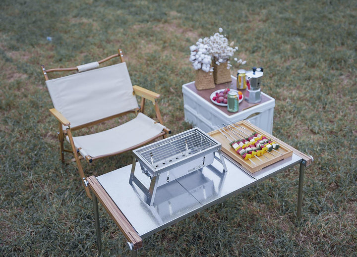 Skanto | Ultimate Camping Style Rustfritt Stål Sammenleggbar Grill