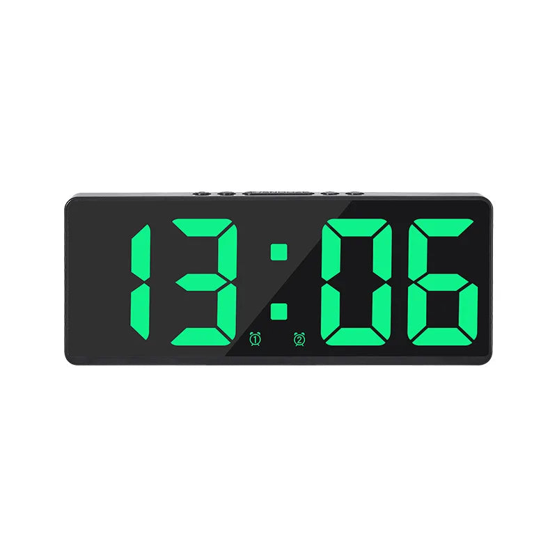 VoiceSnooze LED Klokke – Stilig Vekkerklokke med Nattmodus Skanto