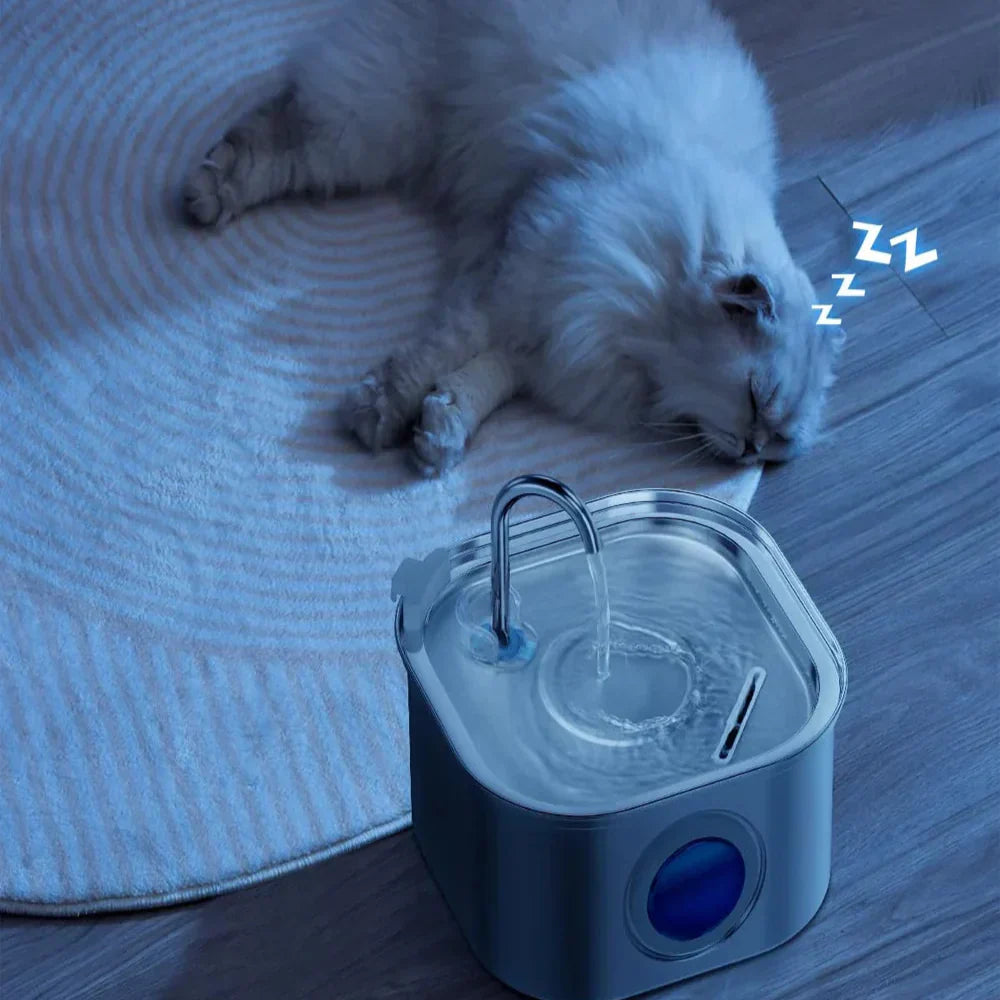 Norvo | Felindra Katte Drikkefontene Laget av Rustfritt Stål | Strømmende Vann for Bedre Hydrering | Stille & Hygienisk | 2,5 L Kapasitet