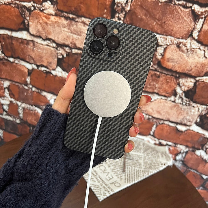 Skanto | Karbonfiber Magsafe Magnetisk iPhone Etui