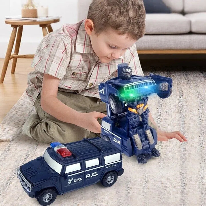 RoboPolice leke - Forvandlingsbar politibil og robot for barn Skanto