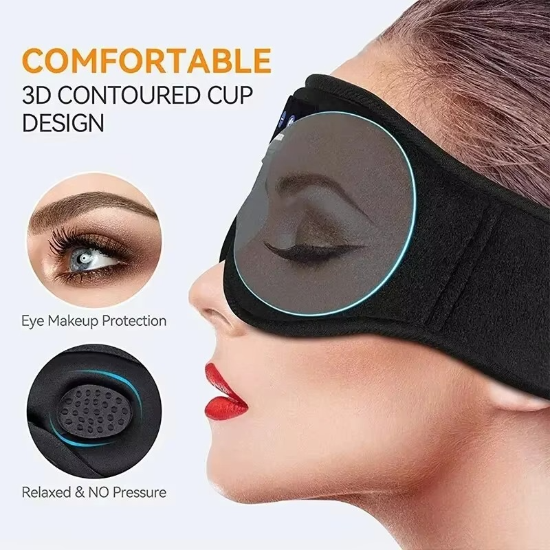 Skanto | Bluetooth sovingenhörlurar med 3D ögonmask och inbyggda HD-högtalare