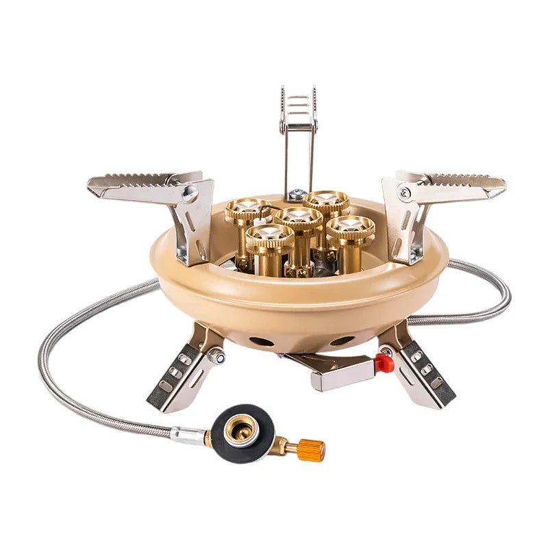 Skanto | Flamurion Camping Gassbrenner 16000W med Piezo Tennere | Sammenleggbar Høytrykk Gassbrenner for Utendørs og Nødsituasjoner | For Butan/Propan