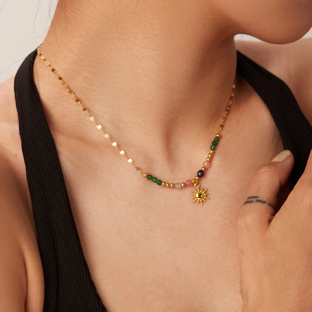 Skanto | Delikat Boho Inspirert Sol Anheng Kjede