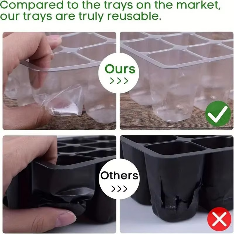 Skanto | 12-cellers plastplantekasse for saftig og hagesoer