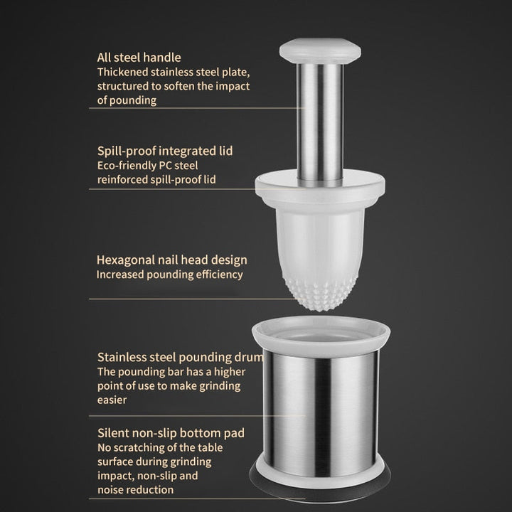 Skanto | Easy Food Rustfritt Stål Hvitløk Grinder