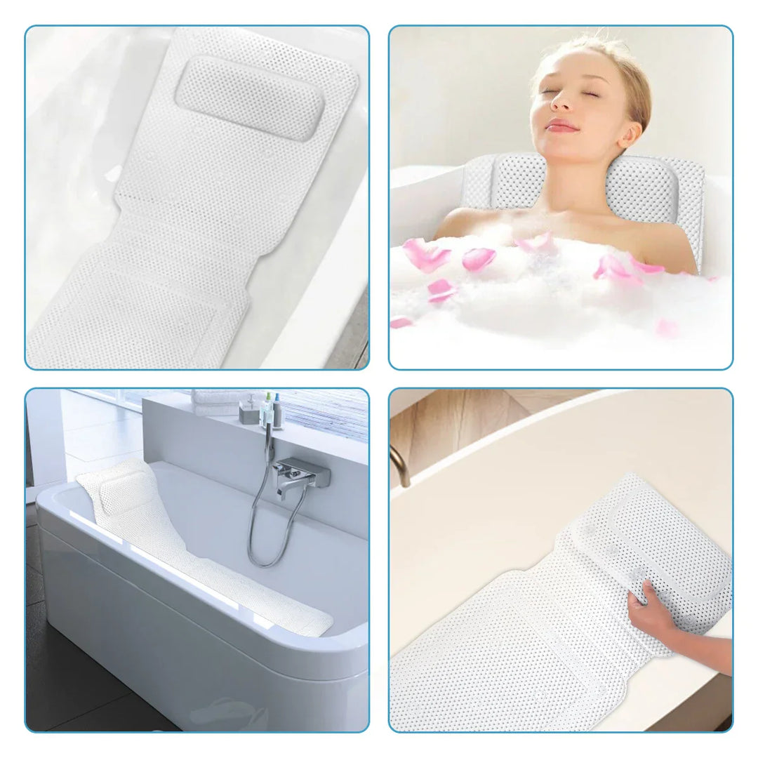 HydroComfort Non-Slip Badekar Matte med Pute Skanto