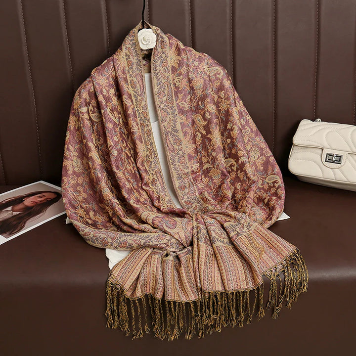 Skanto | Élégancea | Dame skjerf | Cashmere følelse | 70 × 190 cm | Luksus trykk & varm
