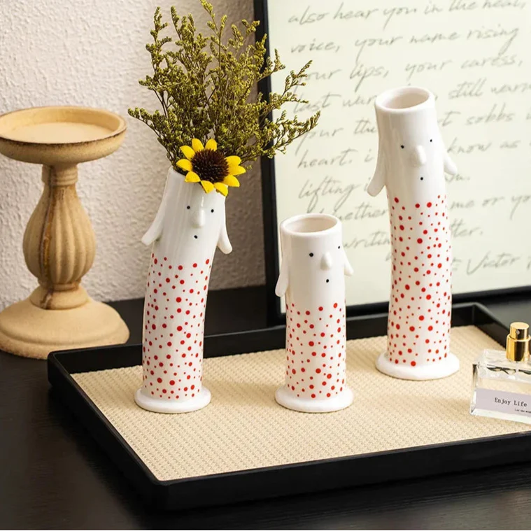 Lovely Cartoon Figures Keramikk vase | Skanto