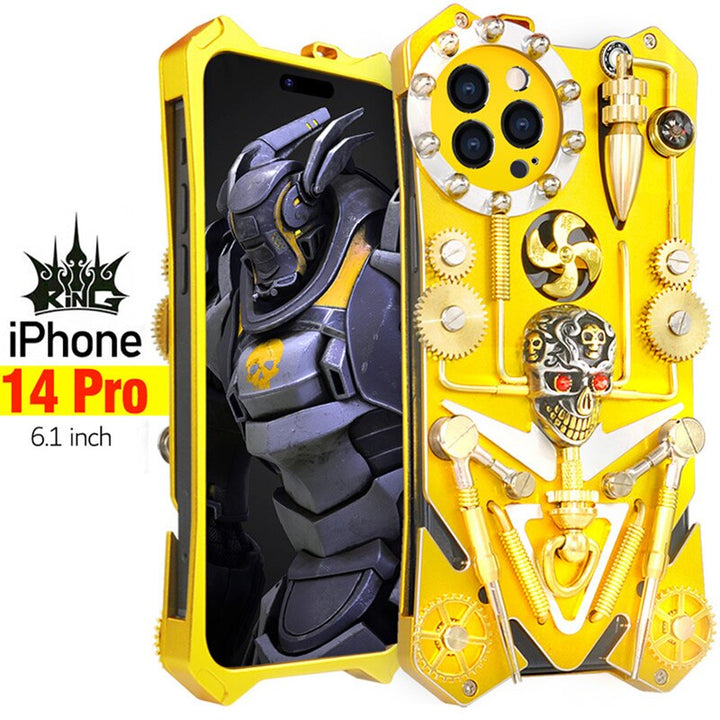 Skanto | Mekanisk Hodeskalle Cyberpunk Stil iPhone Deksel