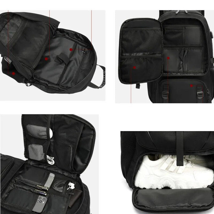 Skanto | TechTrek Pro Explorer Ryggsekk med USB-port – 50L-80L Reiseteknikk
