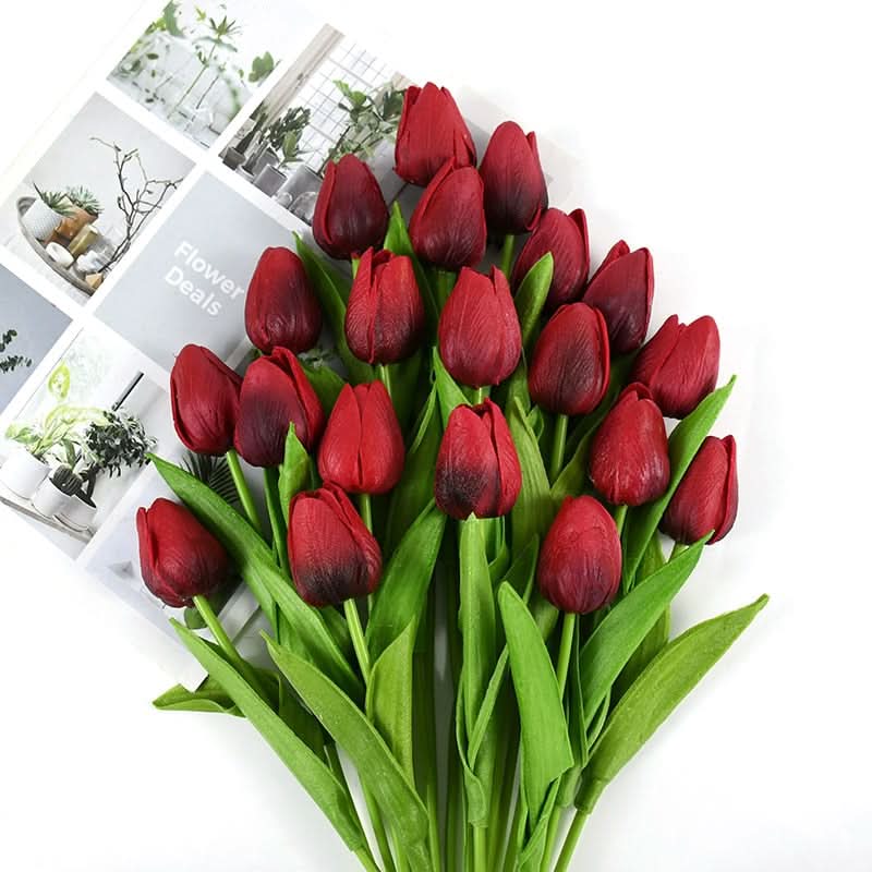 Skanto | Kunstig Tulipanbukett med Realistiske Livaktige Blomster
