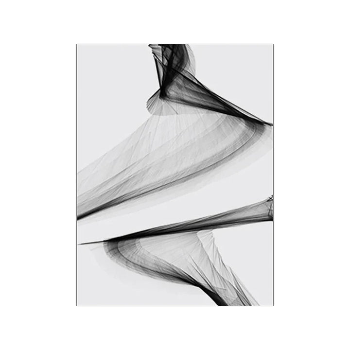 Moderne Abstrakte Minimalistiske Geometriske Flytende Linjer Veggkunst Fin Kunst Lerretsutskrifter Svart Hvit Bilder For Moderne Leilighet Stue Dekor | Skanto