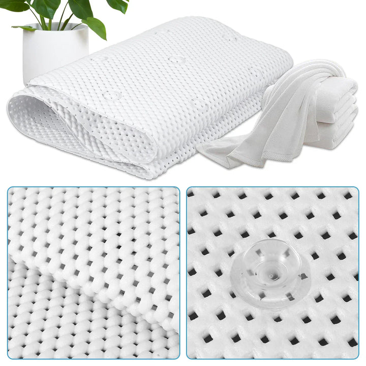 HydroComfort Non-Slip Badekar Matte med Pute Skanto