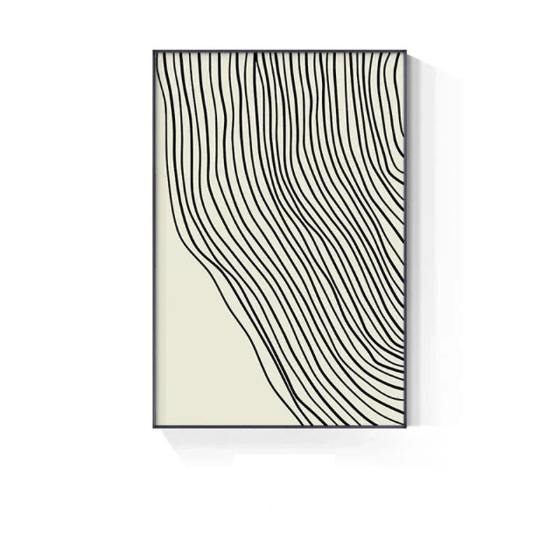 Abstract Green Geometric Line Art Wall Art Fine Art Canvas Prints Pictures for Modern Apartment Living Room Home Office Art Decor | Skanto