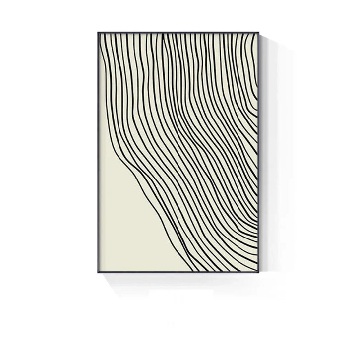 Abstract Green Geometric Line Art Wall Art Fine Art Canvas Prints Pictures for Modern Apartment Living Room Home Office Art Decor | Skanto