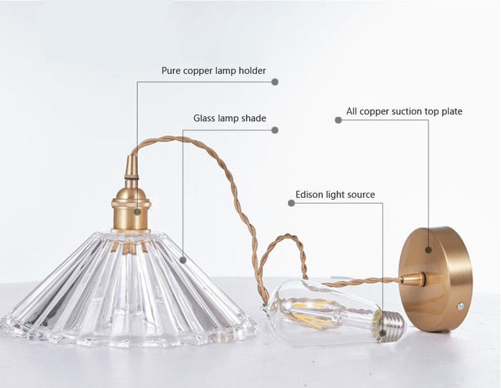 Skanto | Nordisk Brilliance Gjennomsiktig Glass Pendellampe