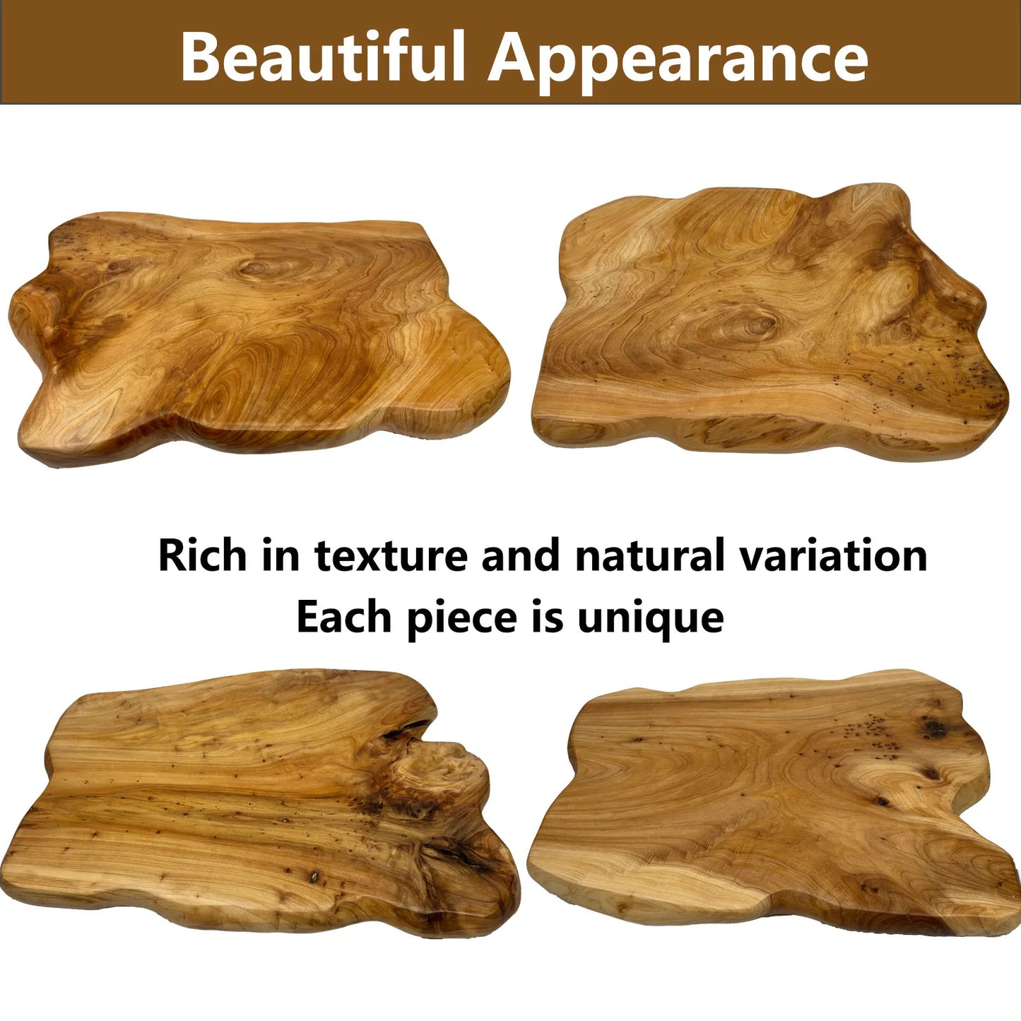 Norvo | Tre Sidebord med Naturlig Kant Nattbord Plantebord