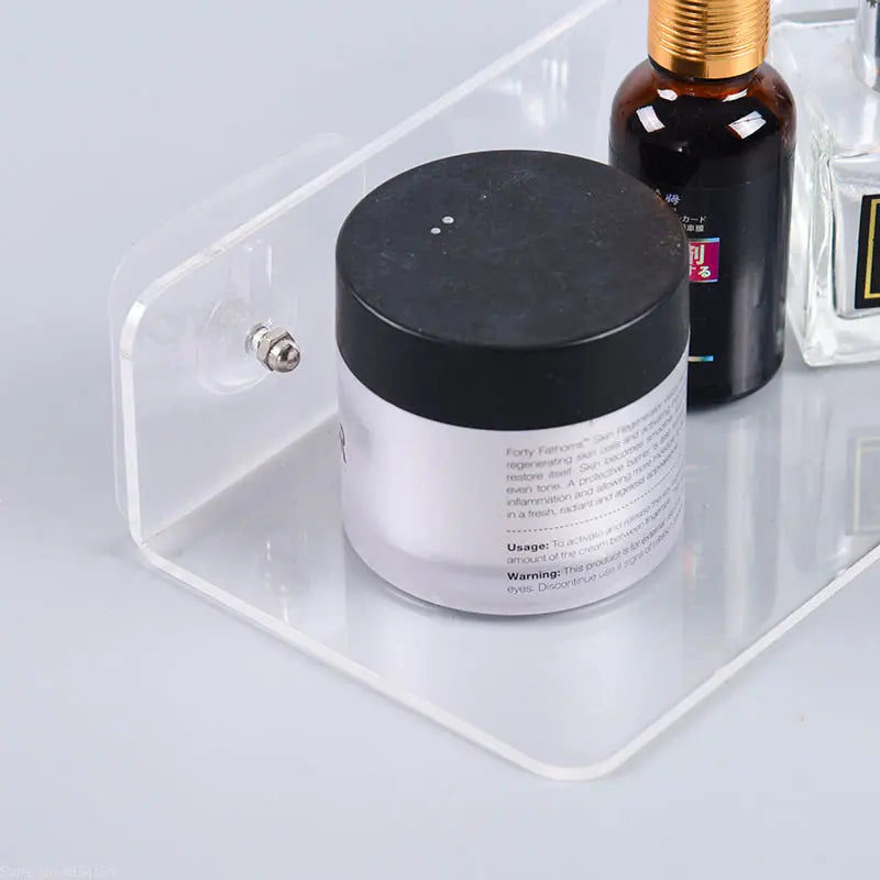 Norvo | ClearEdge Living | Akryl Vegghylle | Gjennomsiktig Flytende Hylle for Bad, Kjøkken & Stue | 20–50 cm | Plassbesparende Oppbevaring