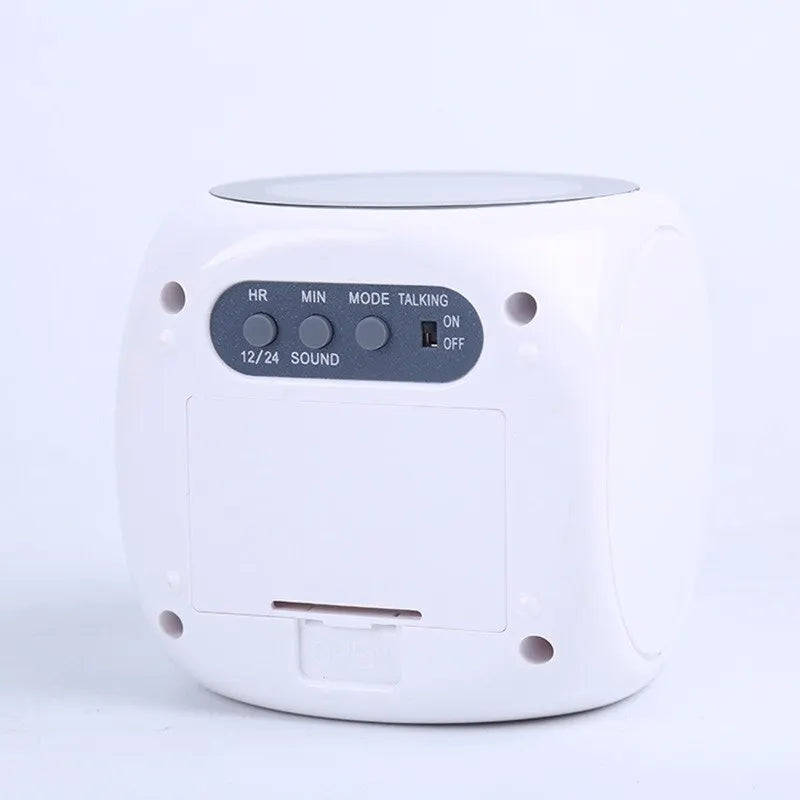 Digital projeksjonsklokke med alarm, snooze-funksjon og romtemperaturvisning – Perfekt for soverom og kontor | Skanto