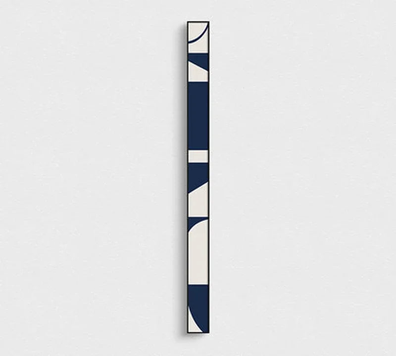 Creative Abstract Blue White Slim Format Wall Art Fine Art Canvas Prints Tall Narrow Wide Format Pictures For Living Room Foyer Stair Wall Decor | Skanto