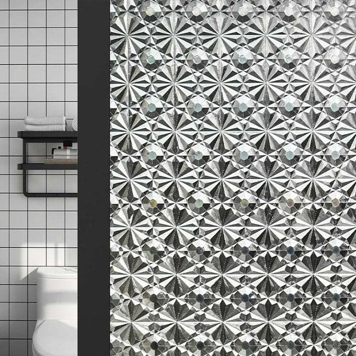 Skanto | 3D Buntglasvindu folie - Dekorativ vinylklistremerke for glassvinduer med statisk feste - Fenetre Buntglasvindu dekor