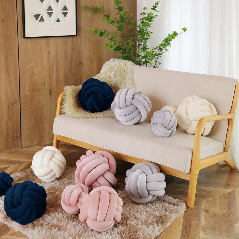Plush Knot Cushion (Velour) | Skanto