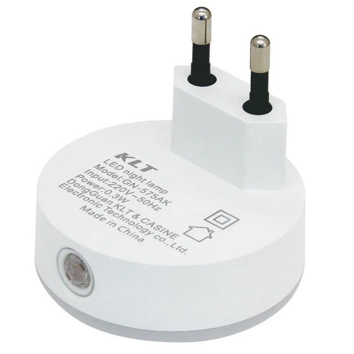 Skanto | Nuvilux LED nattlys med skumringssensor | plugglys EU/US | 0.3W | For barnerom, gang, bad og soverom