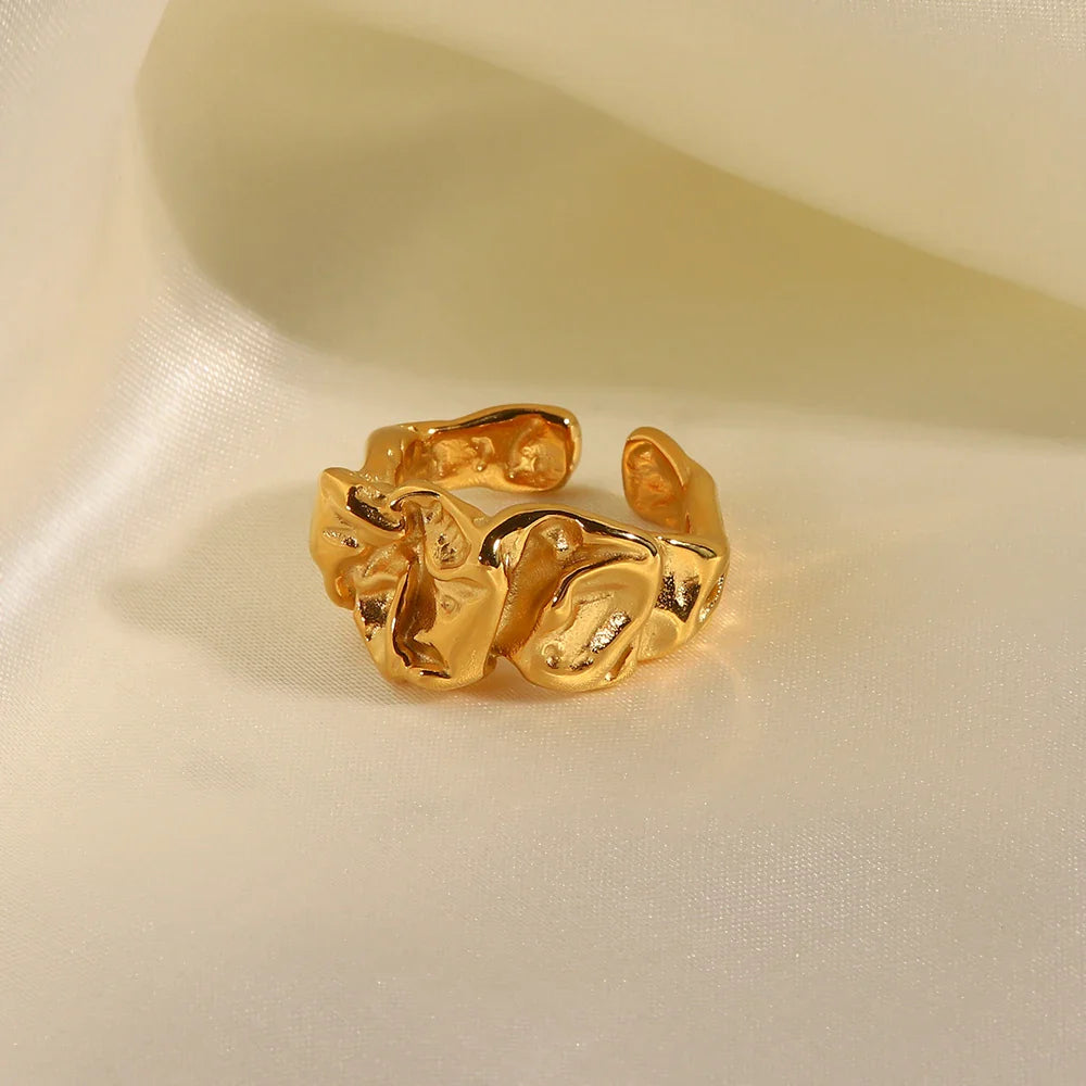 Skanto | Justerbar Teksturert Lava Ring