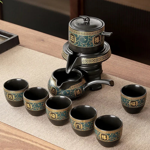 Skanto | Royal Golden Porcelain Dragon Flow Teasett