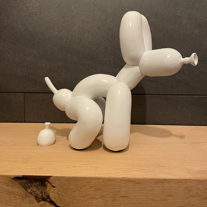 Skanto | Balloondog Skulptur, Ballongkunst Statues, Mini Samleobjekt, Hjemmedekor, Harpiksfigur, Skrivebordsaccessoirer, Romdekorasjon