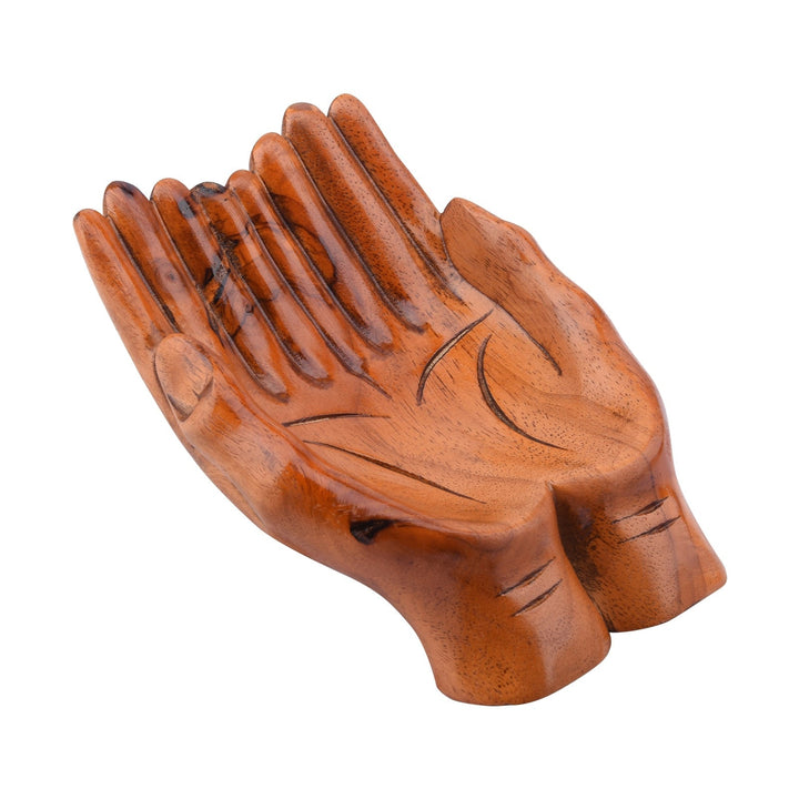 Skanto | Giving Praying Wooden Carved Hands Candy Holder Home Decor