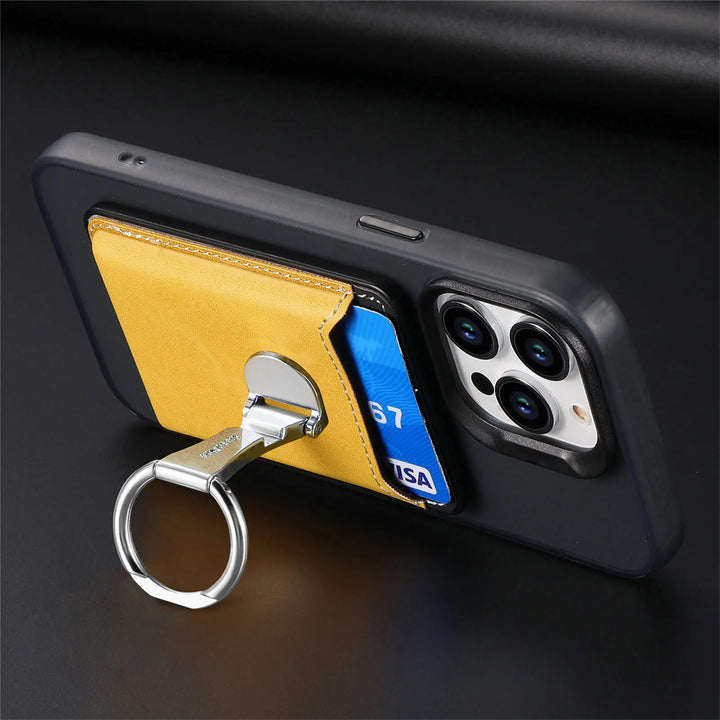 Skanto | Lær Magsafe Telefon Lommebok Holder