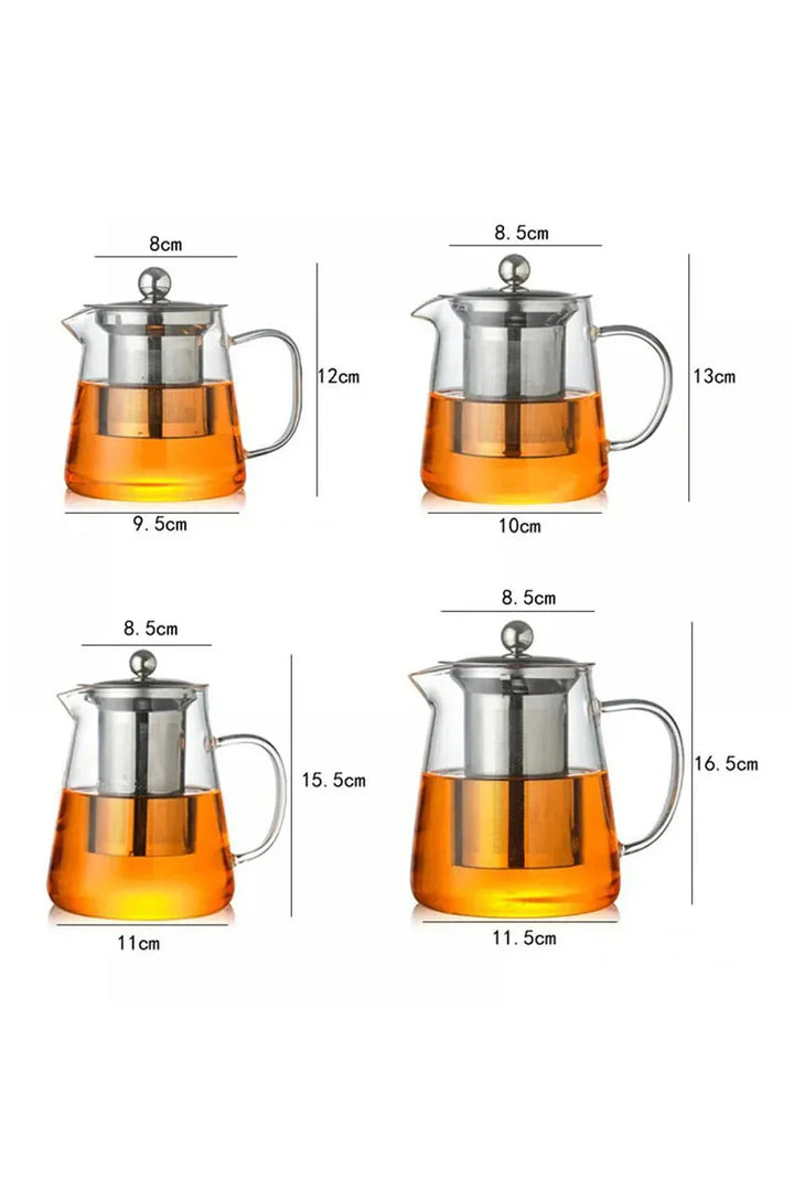 Skanto | Teapot i glass med infuser i rustfritt stål