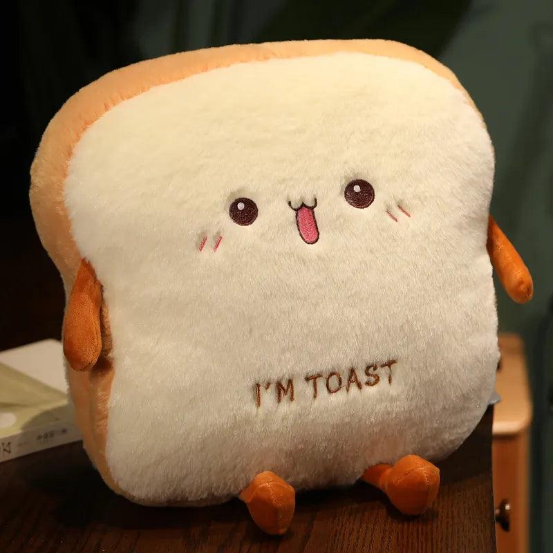 Skanto | Ny 1stk 35cm Plüsch Brødpute Søt Simulering Mat Toast Myk Dukke Varm Håndpute Hjemdekorasjon Barn Leketøy Bursdagsgave