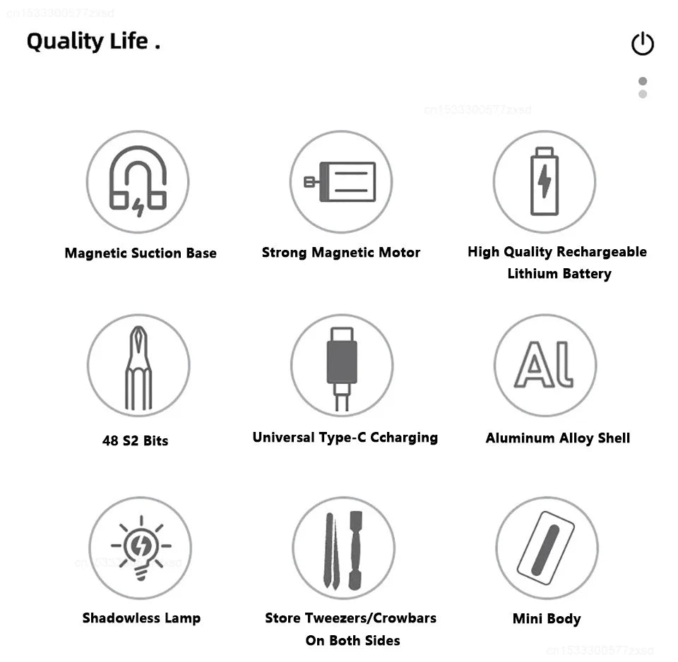 Skanto | 51 i 1 Batteridrevet Skrutrekker Sett