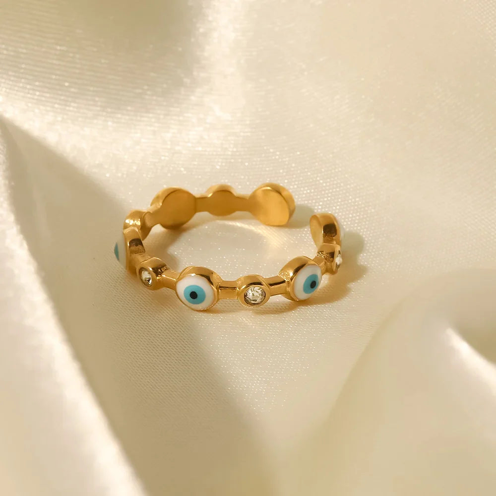Skanto | Justerbar Delikat Onde Øye Diamant Ring