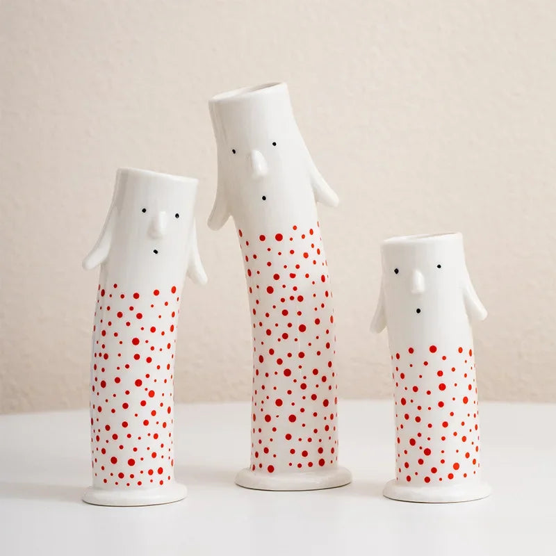 Lovely Cartoon Figures Keramikk vase | Skanto