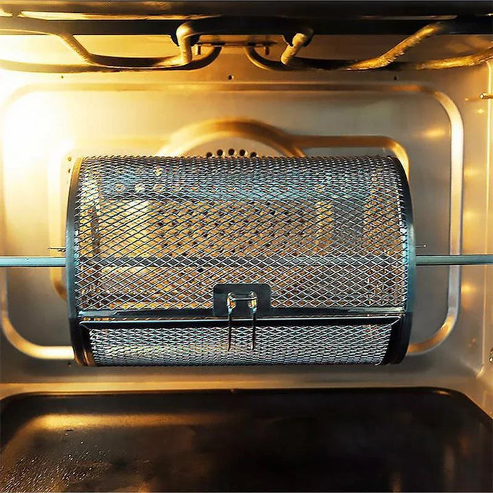 Skanto | Rustfritt Stål Rullende Grillkurv