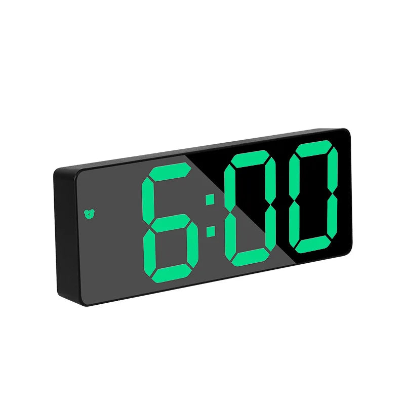 Moderne Elektronisk Speilvekkerklokke med LED-display, Alarmfunksjon og Temperaturvisning – Stilig Digital Klokke for Soverom og Kontor | Skanto