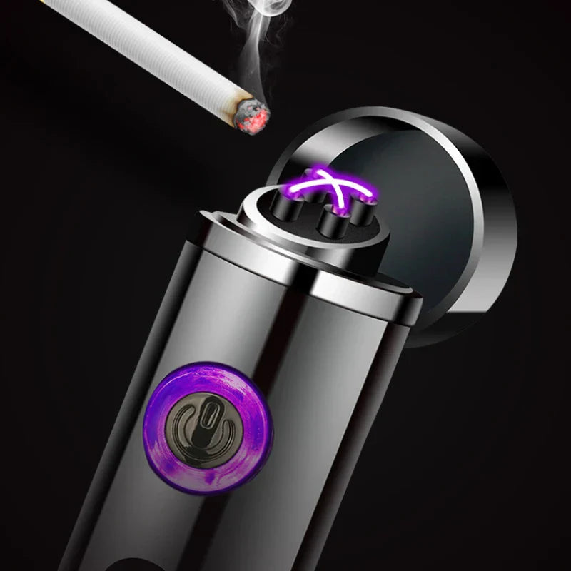 Skanto | Voltrino Sylinder USB-tenner | Dobbelbue-teknologi | Oppladbar & vindbestandig | Edelmetallhus for menn