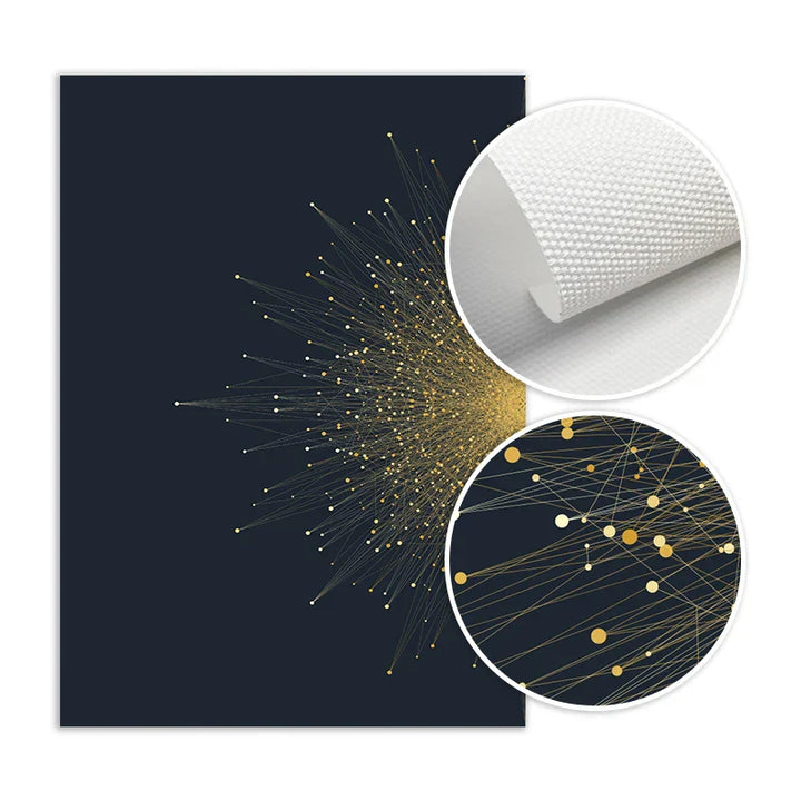 Contrast Color Abstract Particle Geometry Wall Art Quality Canvas Prints Pictures For Living Room Bedroom Home Office Decor | Skanto