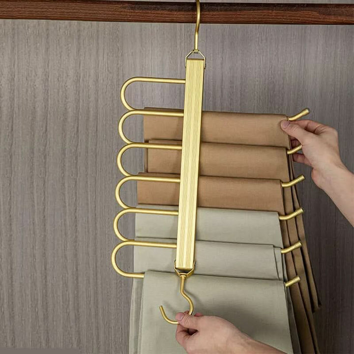Skanto | SpaceLuxe Aluminium Bukseoppheng – Flerlags, Plassbesparende Klesskap Organizer