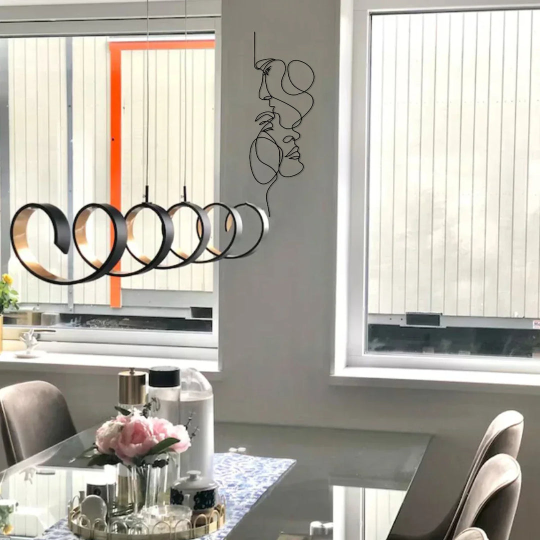 Minimalist Intertwined Lovers Metal Line Art Sculpture Wall Decor Abstract Nordic Hanging Decoration for Living Room Bedroom Wall | Skanto