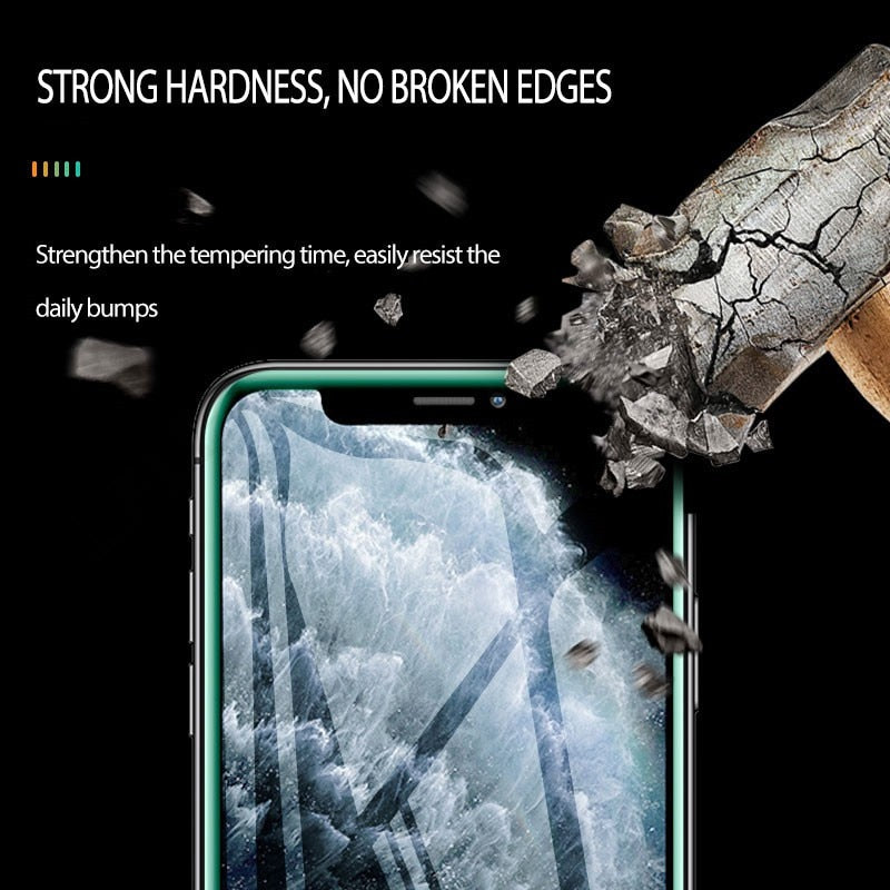 Skanto | Full Cover Luminous Tempered Glass iPhone Skjermbeskytter