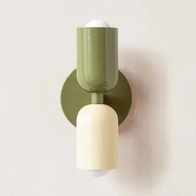 Skanto | Nordisk LED Vegglampe Moderne Minimalistisk Krem Dobbel Hodelampe for Stue Soverom Ved Skrivestue Innendørs Dekorasjonsarmatur