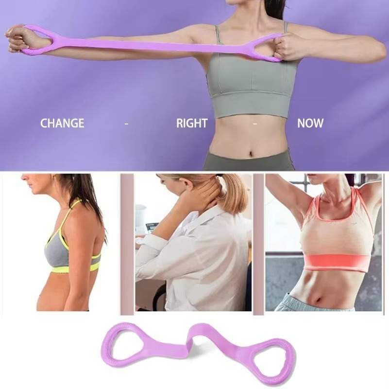 Skanto | 8-Pack Motstandsband for Armer, Rygg og Skuldertrening – Elastiske Bånd for Yoga, Pilates og Fysioterapi