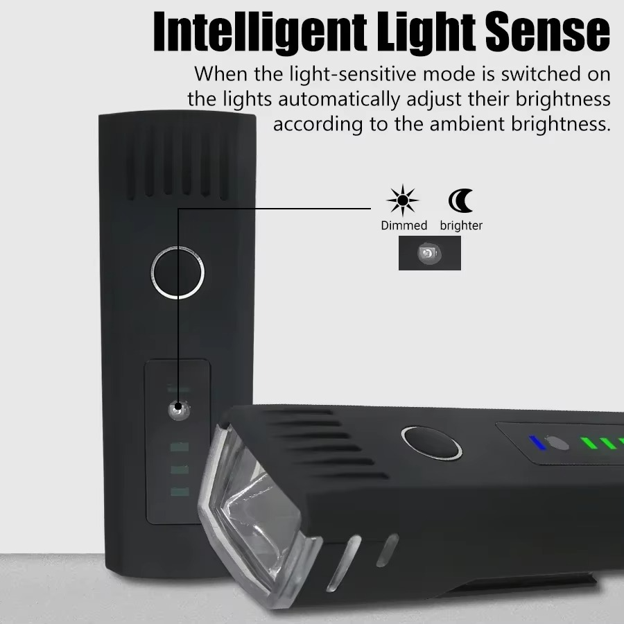 Skanto | USB Oppladbart Sykkel Front- og Baklys Sett med LED Hodelykt for Nattsykling