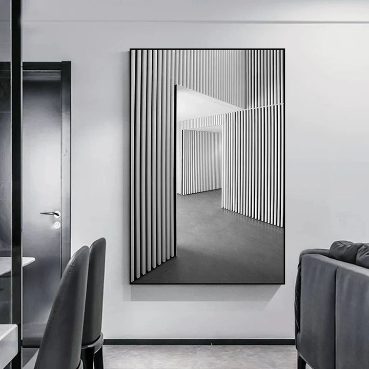 Minimalist Abstract Architectural Wall Art Fine Art Canvas Prints Posters Pictures For Modern Apartment Living Room Home Office Decor | Skanto