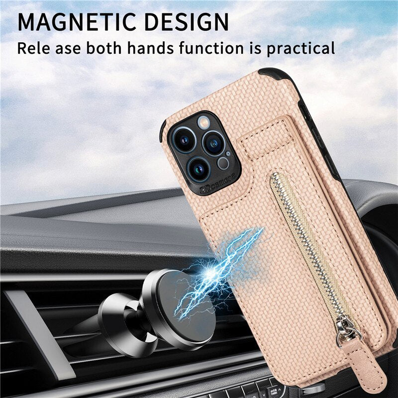 Skanto | Zip Zip Elegance Lommebok iPhone Etui